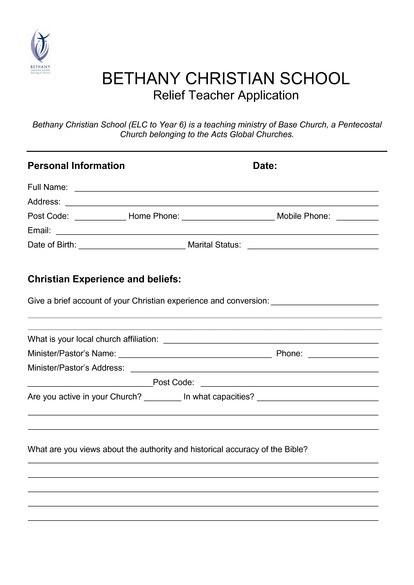 TRT Application Form