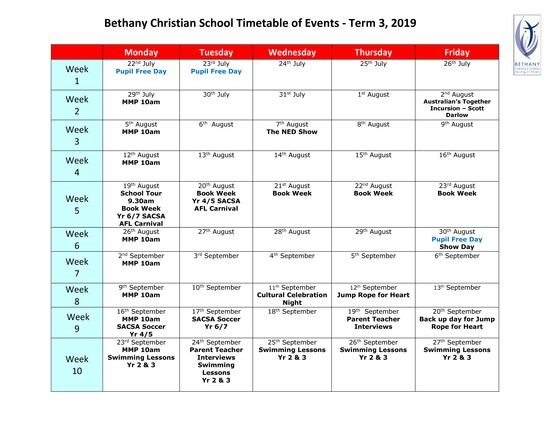 Timetable of Events - Term 3 2019.pdf