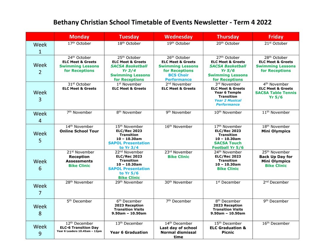 Timetable of Events - Term 4 2022 - Newsletter Version - Copy.pdf