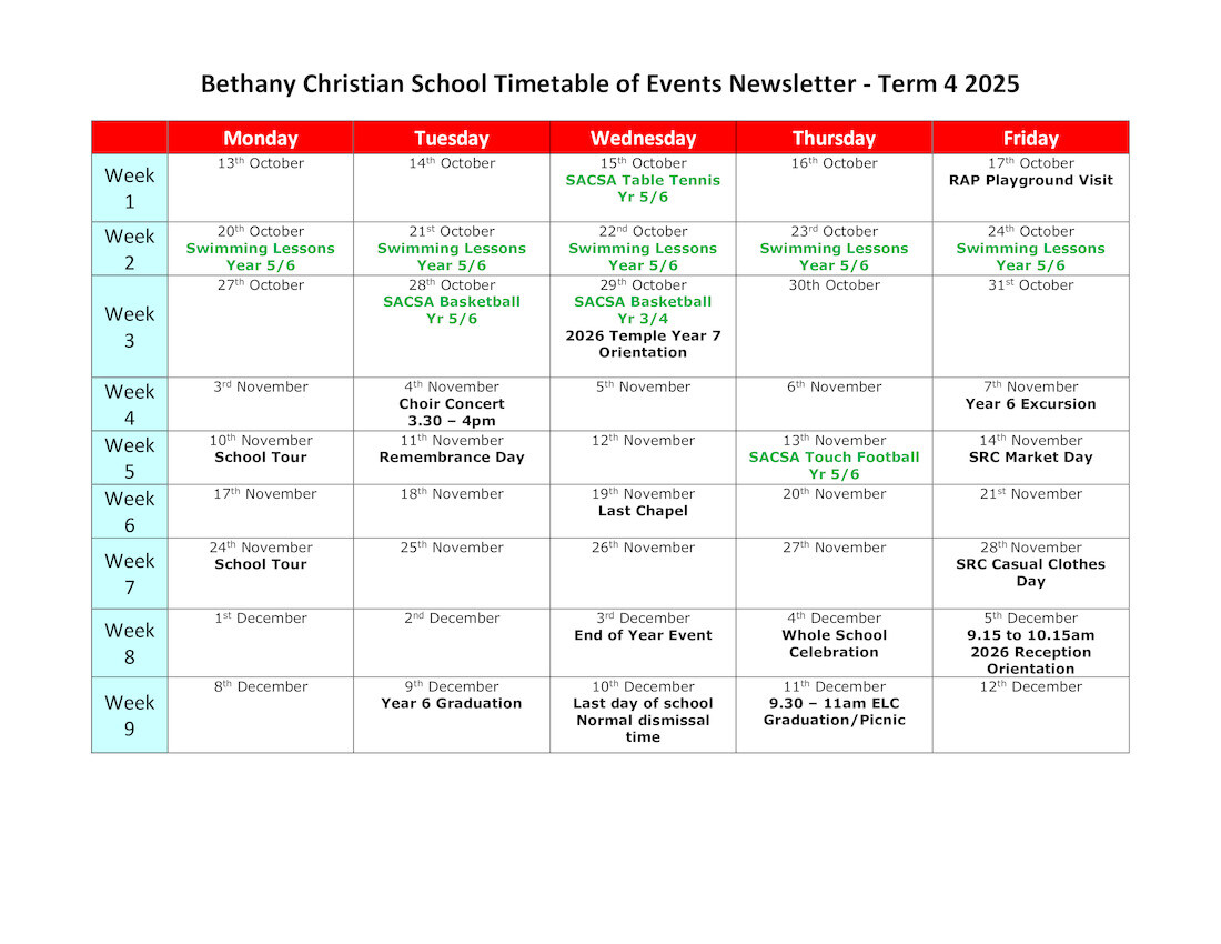 Timetable of Events - Term 4 2025.pdf